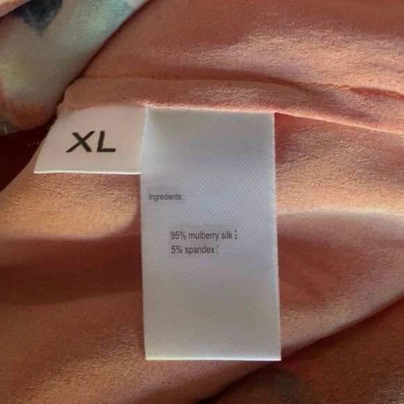 MULBERRY SILK Stretch Tunic (Sz XL) - Picture 6 of 8